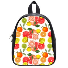 Citrus Fruit Seamless Pattern School Bag (small) by Wegoenart