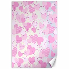 Valentine-background-hearts-bokeh Canvas 12  X 18 