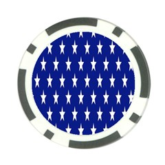 Banner-star Blue Poker Chip Card Guard