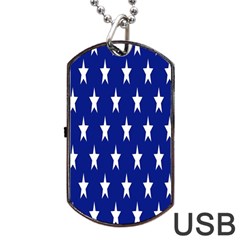 Banner-star Blue Dog Tag Usb Flash (one Side) by nateshop