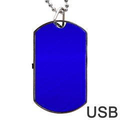 Blue Dog Tag Usb Flash (one Side)