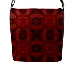 Maroon Flap Closure Messenger Bag (l)