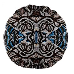 Embroidered Symmetry Large 18  Premium Round Cushions