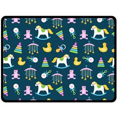 Cute Babies Toys Seamless Pattern Fleece Blanket (large) 