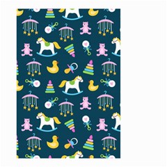 Cute Babies Toys Seamless Pattern Small Garden Flag (two Sides) by Vaneshart