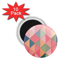 Illustration Pink Background Geometric Triangle 1 75  Magnets (10 Pack)  by Wegoenart