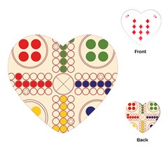 Ludo Game Playing Cards Single Design (heart) by Wegoenart