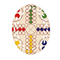 Ludo Game Ornament (oval Filigree) by Wegoenart