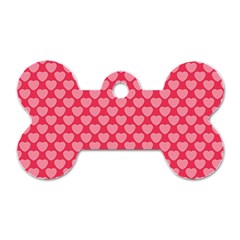 Valentine Lobe Hearts Background Seamless Tile Dog Tag Bone (one Side) by Wegoenart