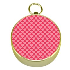 Valentine Lobe Hearts Background Seamless Tile Gold Compasses by Wegoenart