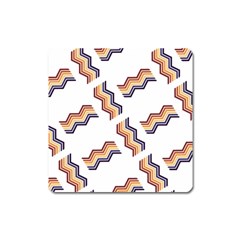 Illustration Abstract-art Diagonal Stripe Stripes Square Magnet by Wegoenart