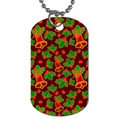 Illustration Christmas Xmas Pattern Dog Tag (two Sides) by Wegoenart