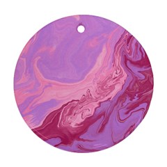 Illustration Art Pink Design Wallpaper Ornament (round)