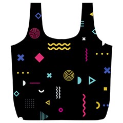 Illustration Geometric Art Colorful Shapes Full Print Recycle Bag (xxl)