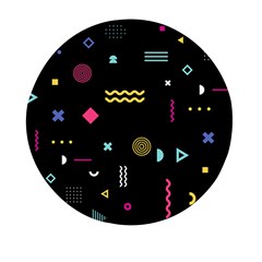 Illustration Geometric Art Colorful Shapes Mini Round Pill Box (pack Of 5)