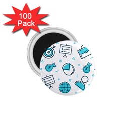 Pattern Business Graphics Seamless 1.75  Magnets (100 pack) 