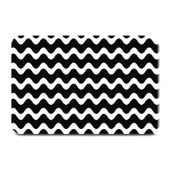 Illustration Black White Wave Pattern Wavy Halftone Plate Mats by Wegoenart