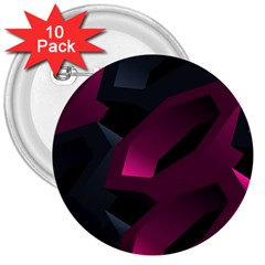 Illustration Hexagon Geometric Art Design 3  Buttons (10 pack) 