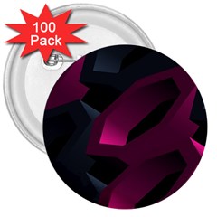 Illustration Hexagon Geometric Art Design 3  Buttons (100 pack) 