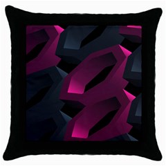 Illustration Hexagon Geometric Art Design Throw Pillow Case (Black)