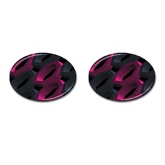 Illustration Hexagon Geometric Art Design Cufflinks (Oval)