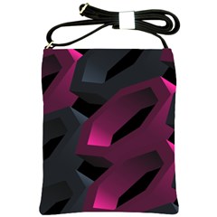 Illustration Hexagon Geometric Art Design Shoulder Sling Bag