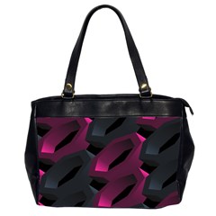 Illustration Hexagon Geometric Art Design Oversize Office Handbag (2 Sides)