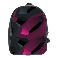 Illustration Hexagon Geometric Art Design School Bag (XL)