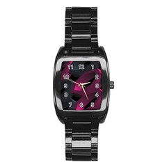 Illustration Hexagon Geometric Art Design Stainless Steel Barrel Watch