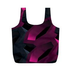 Illustration Hexagon Geometric Art Design Full Print Recycle Bag (M)