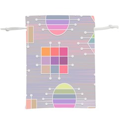 Illustration Pastel Shape Geometric  Lightweight Drawstring Pouch (xl)