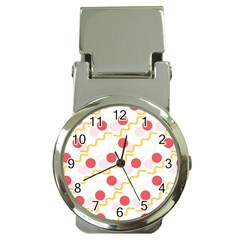 Line Patter Dots Dot Lines Decorative Money Clip Watches by Wegoenart