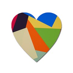 Illustration Colored Paper Abstract Background Heart Magnet by Wegoenart