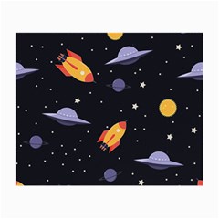 Cosmos Rocket Spaceships Ufo Small Glasses Cloth by Wegoenart