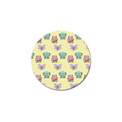 Illustration Animals Pastel Children Colorful Golf Ball Marker (4 Pack) by Wegoenart