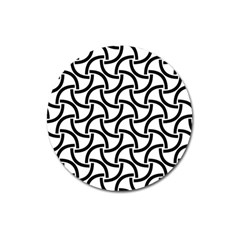 Background Monochrome Geometric Magnet 3  (round) by Wegoenart