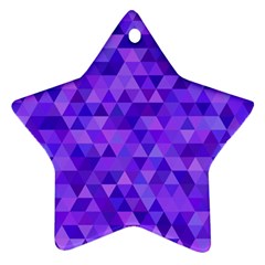 Illustration Purple Triangle Purple Background Star Ornament (two Sides) by Wegoenart