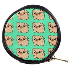 Puppy Pattern Wallpaper Dog Pet Mini Makeup Bag by Wegoenart