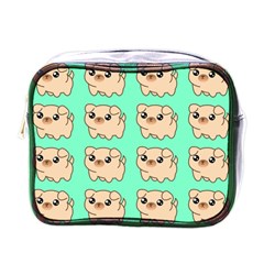 Puppy Pattern Wallpaper Dog Pet Mini Toiletries Bag (one Side) by Wegoenart