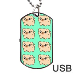 Puppy Pattern Wallpaper Dog Pet Dog Tag Usb Flash (one Side)