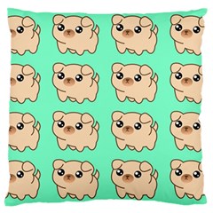 Puppy Pattern Wallpaper Dog Pet Large Flano Cushion Case (two Sides) by Wegoenart