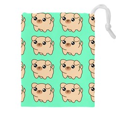 Puppy Pattern Wallpaper Dog Pet Drawstring Pouch (4xl) by Wegoenart