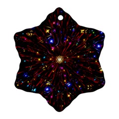 Abstract Background Stars Star Galaxy Wallpaper Ornament (snowflake)