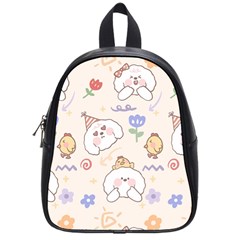 Chicken Dog Flower Sun Pattern School Bag (small) by Sudhe