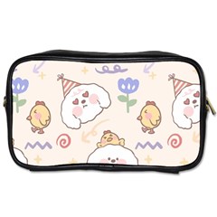 Chicken Dog Flower Sun Pattern Toiletries Bag (two Sides) by Sudhe