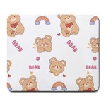 Illustrations Bear Cartoon Background Pattern Large Mousepads Front