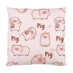 Pig Cartoon Background Pattern Standard Cushion Case (two Sides) by Sudhe
