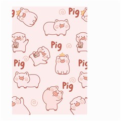 Pig Cartoon Background Pattern Small Garden Flag (two Sides) by Sudhe