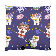 Girl Cartoon Background Pattern Standard Cushion Case (Two Sides)