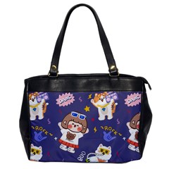 Girl Cartoon Background Pattern Oversize Office Handbag